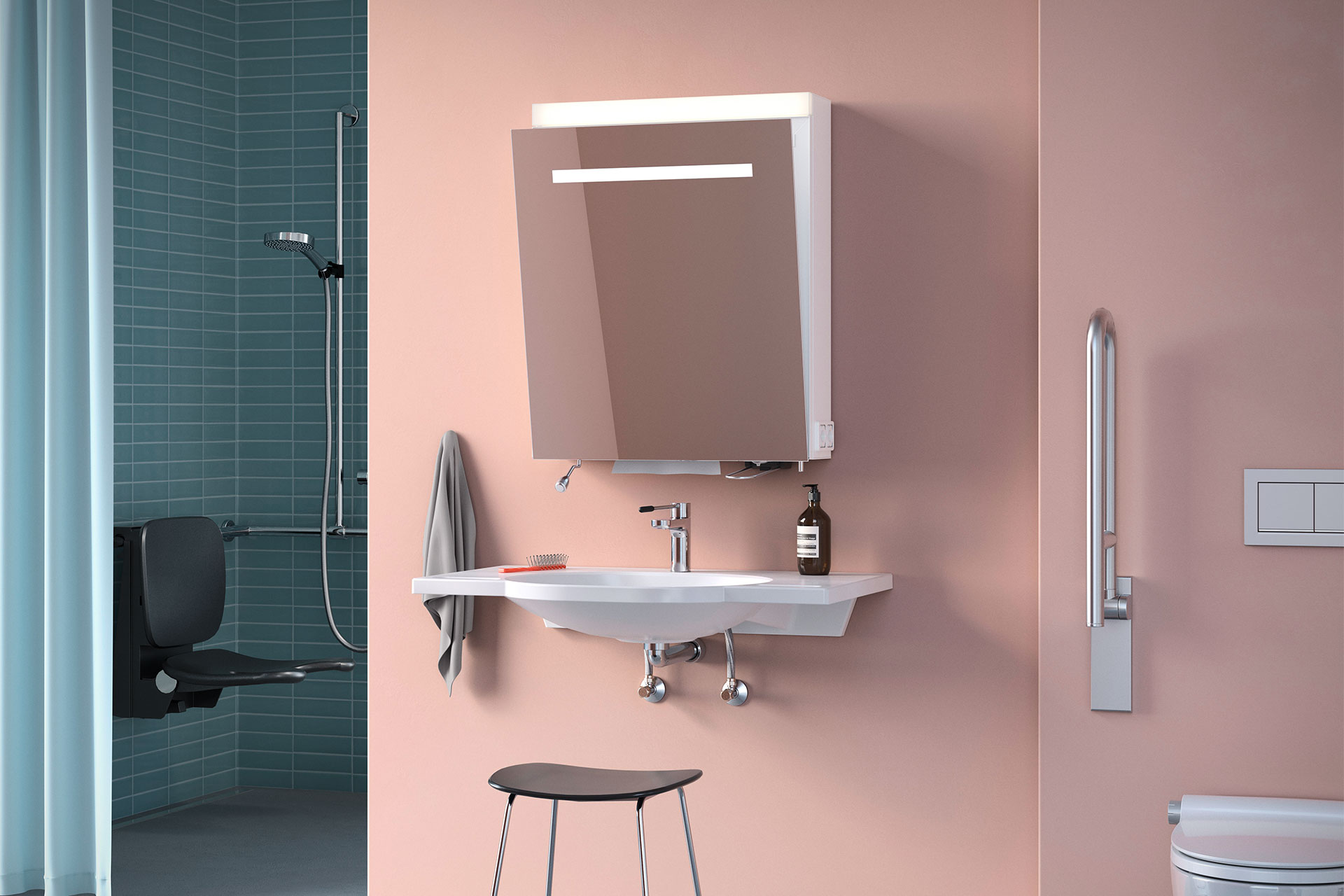 Schneider CARE LED Armoire-miroir pour hôpitaux et cabinets médicaux