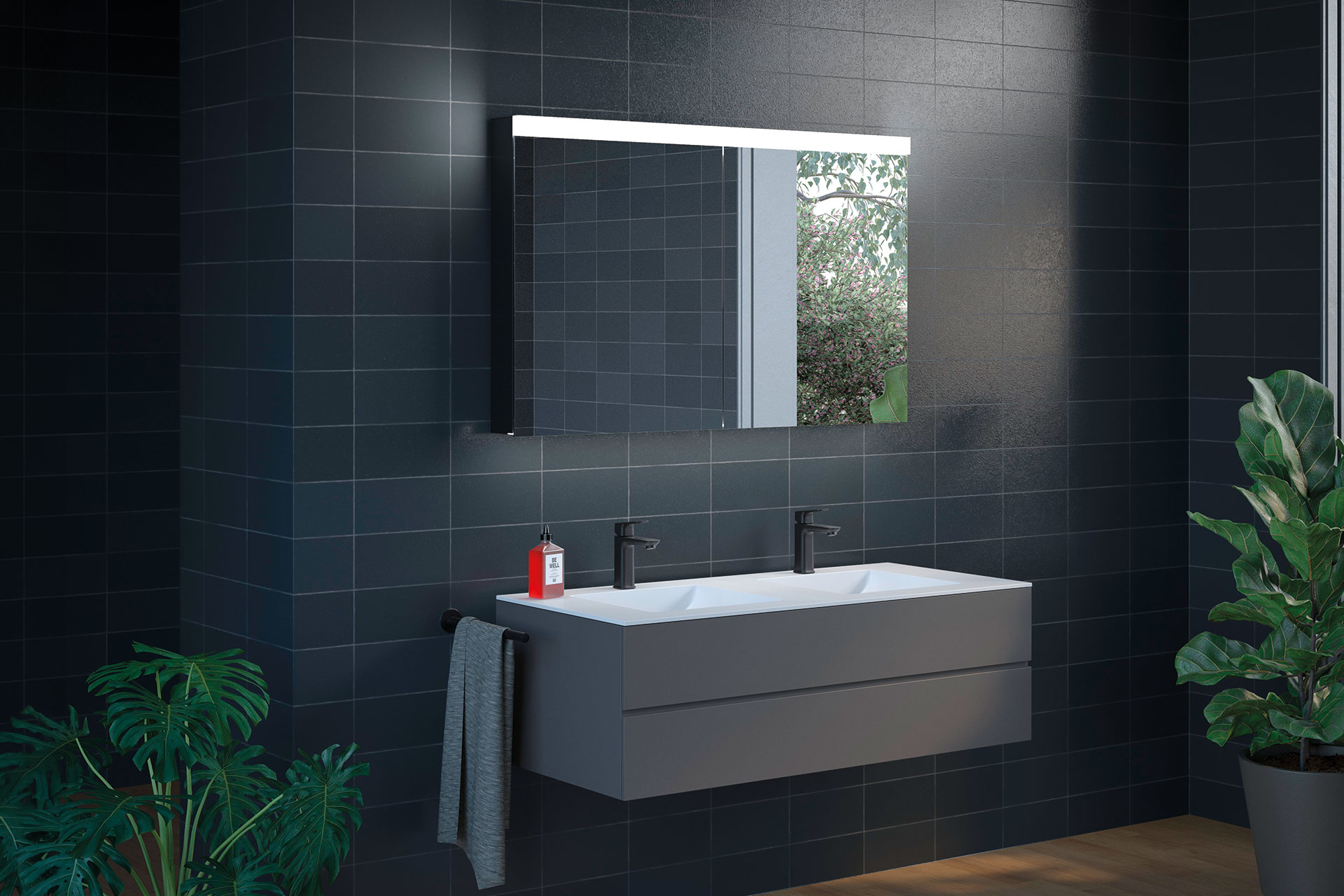 Armadio a specchio in bagno