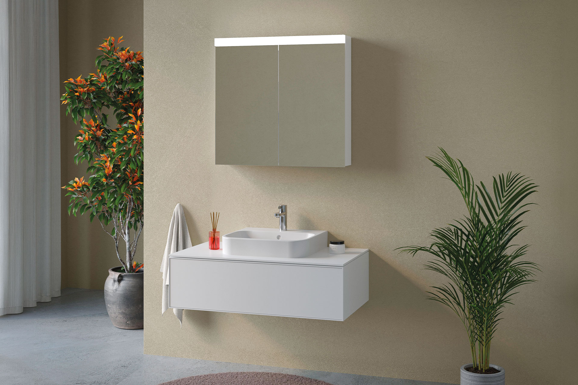 Schneider LOW LED Armadio a specchio in bagno